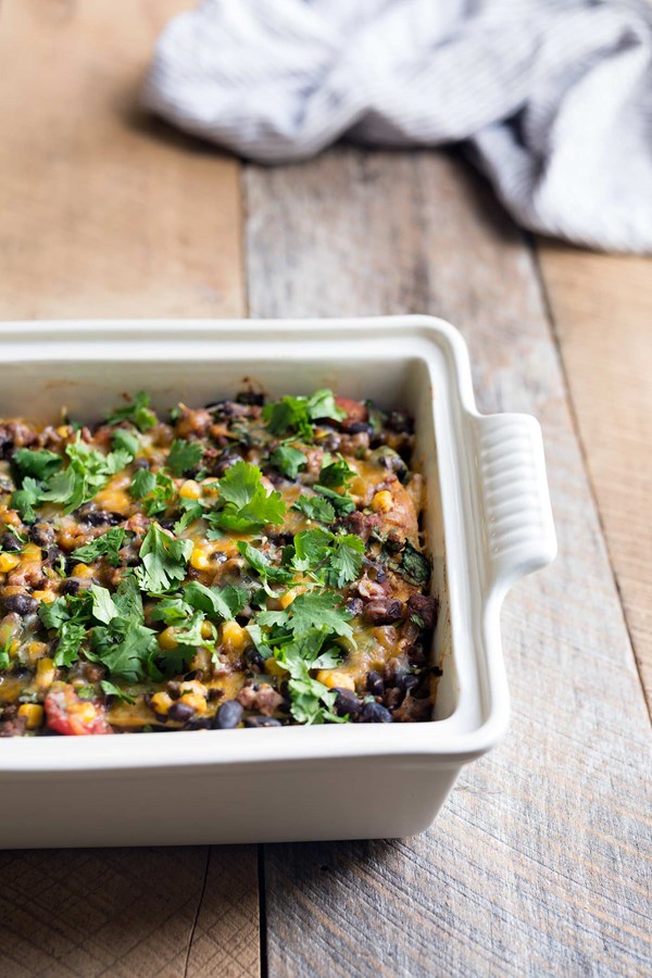 Chorizo tortilla casserole