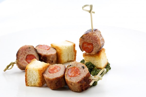 Chorizo turkey kebabs