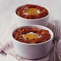 Chouchouka with baked eggs