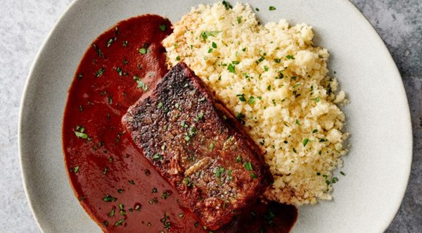 Chraime with couscous [Brad Mahlof]