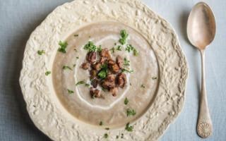 Chris & Susie's magic celeriac & chestnut soup