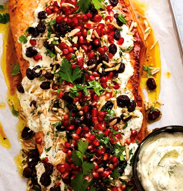 Christmas baked salmon