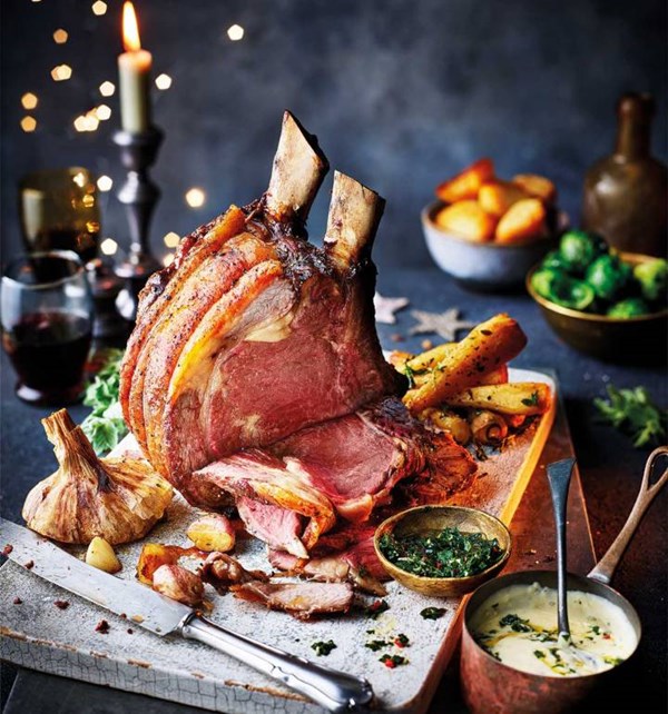 Christmas beef with chimichurri and Béarnaise
