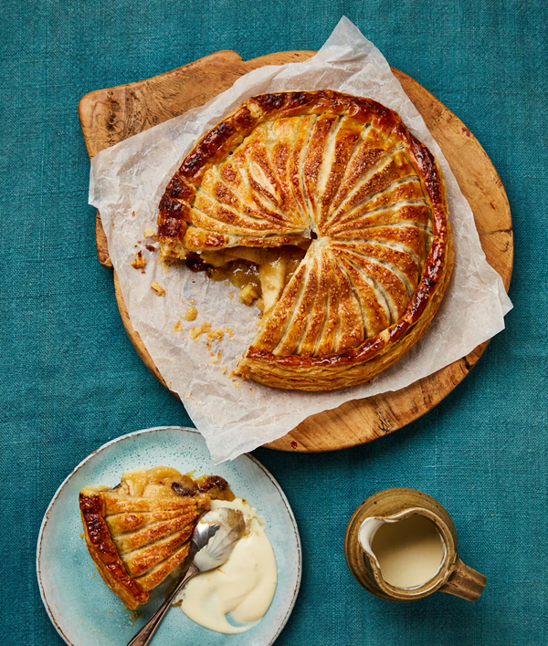 Christmas cake and apple pithivier