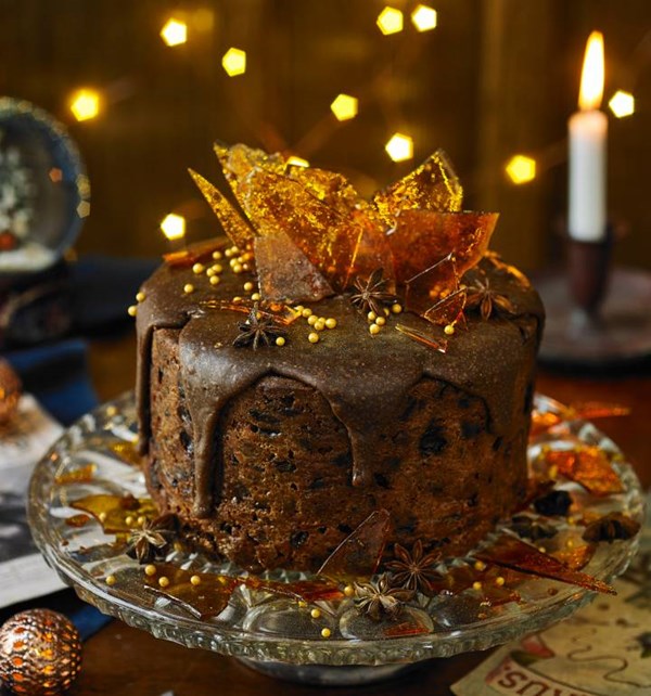 Christmas caramel fudge cake
