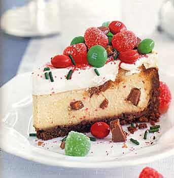 Christmas cheesecake with English toffee filling