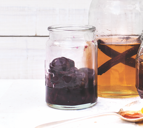 Christmas cherry compote jam