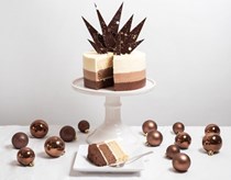 Christmas chocolate ombre cake