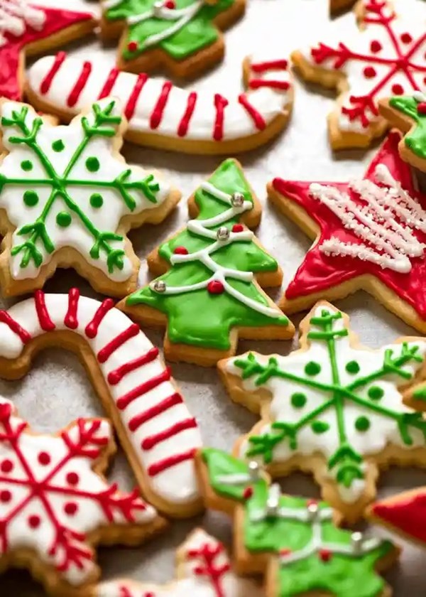 Christmas cookies (vanilla biscuits / sugar cookies)