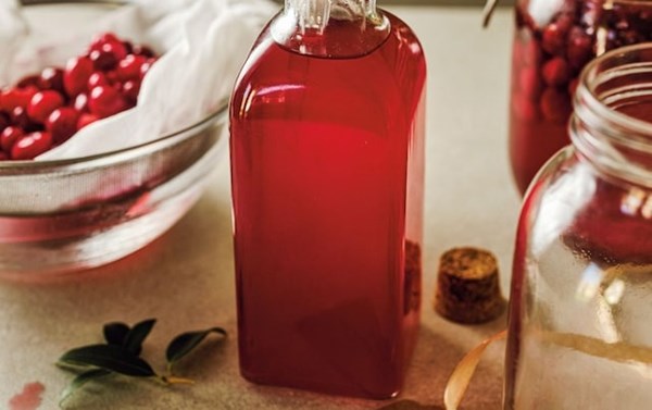 Christmas cranberry and ginger vodka