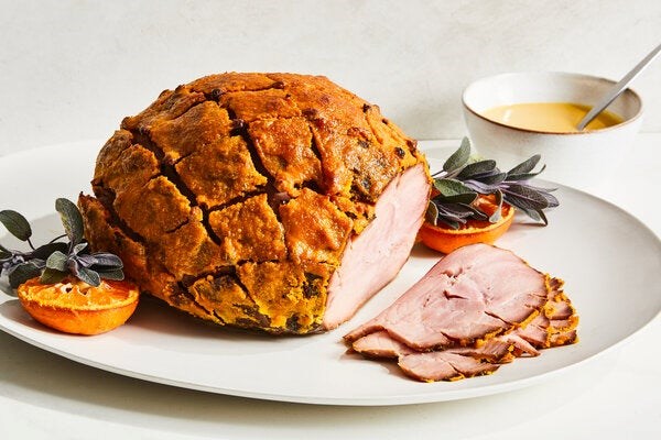 Christmas glazed ham 