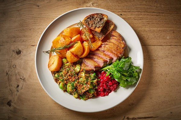 Christmas goose dinner