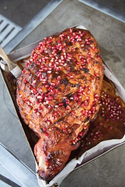 Christmas ham with honey, mustard & marmalade glaze