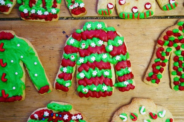 Christmas jumper cookies