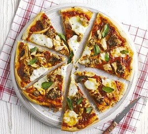 Christmas leftovers pizza