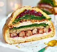 Christmas leftovers sandwich