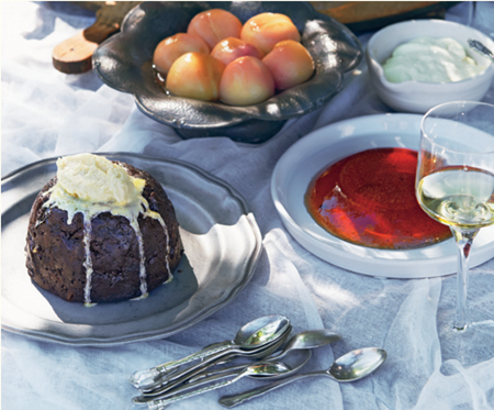 Christmas pudding with cumquat brandy butter
