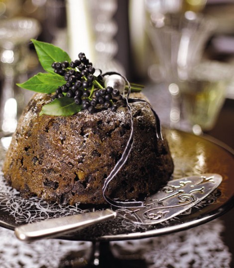 Christmas pudding with muscovado brandy butter