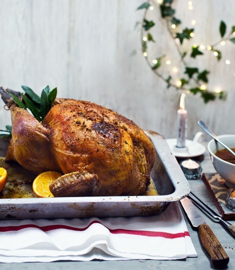 Christmas spice-rubbed turkey