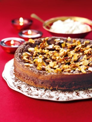 Christmas-spiced chocolate cake