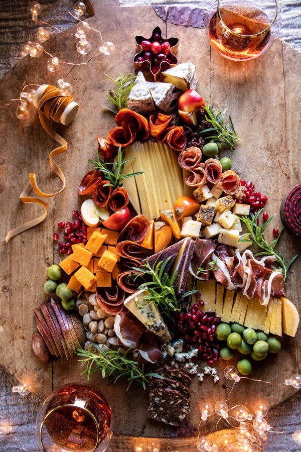 Christmas tree cheese board