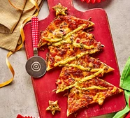 Christmas tree pizza tart