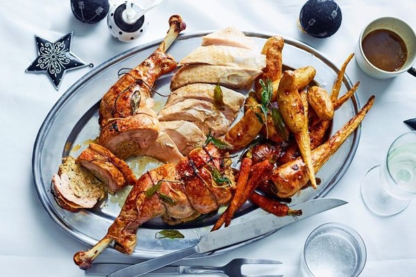 Christmas turkey with all the trimmings