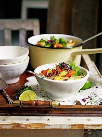 Christmas veg laksa