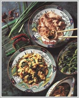 Chrysanthemum greens with oyster sauce