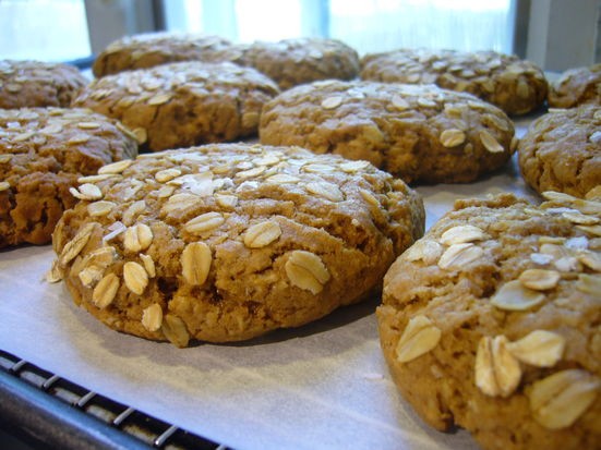 Chubby chewy whole wheat oatmeal cookies
