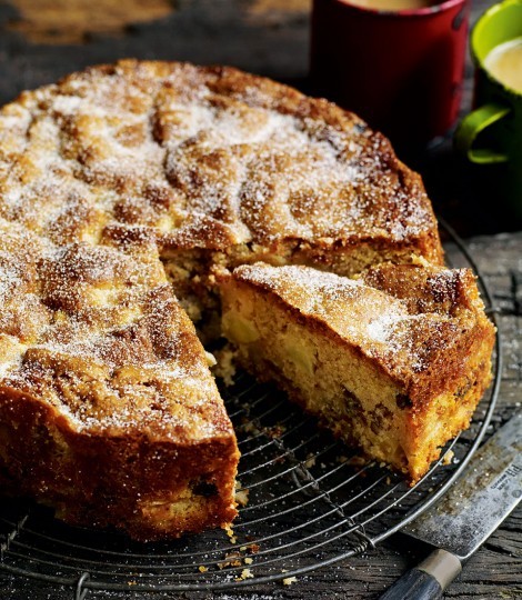 Chunky apple, raisin, walnut and cider cake