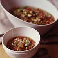 Chunky bean and cabbage soup