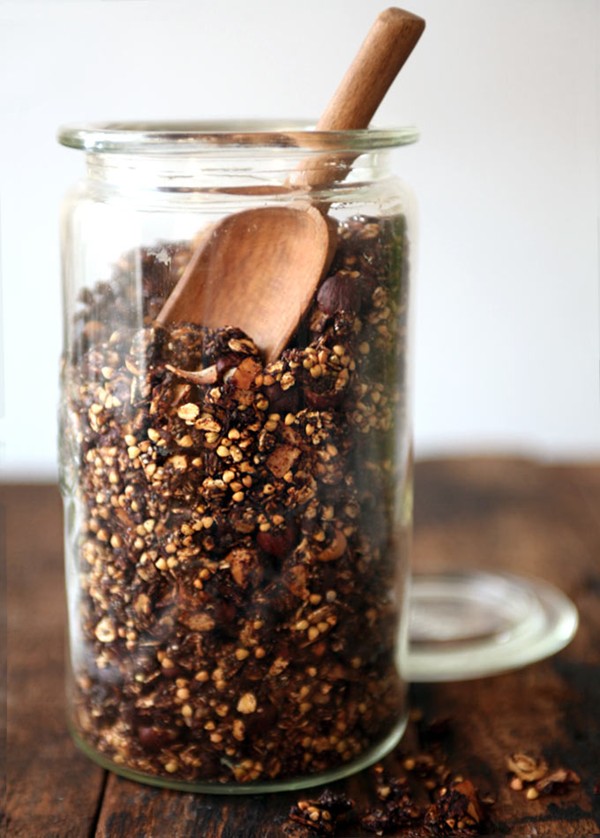 Chunky chocolate buckwheat granola