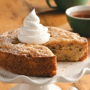 Chunky fresh mango cake