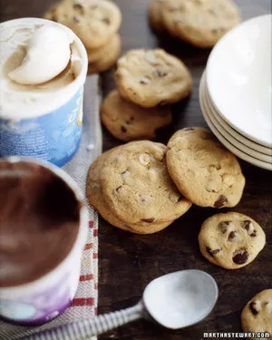 Chunky peanut, chocolate, and cinnamon cookies