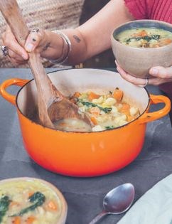 Chunky root soup