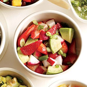 Chunky strawberry-avocado salsa