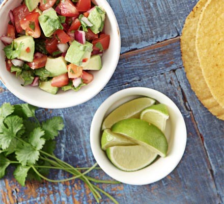 Chunky tomato and avocado salsa