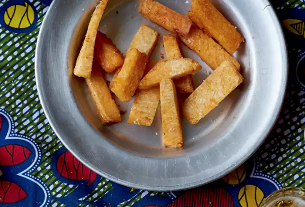 Chunky yam chips