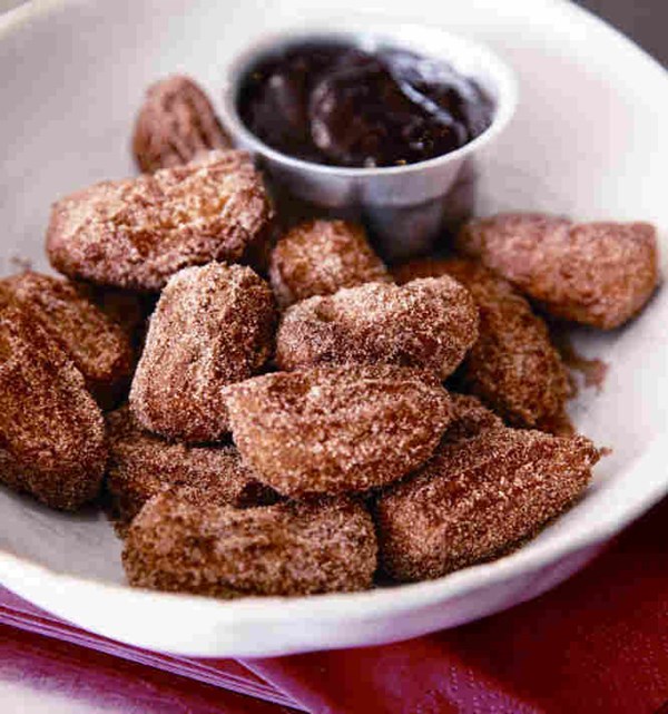 Churros with chocolate dipping sauce