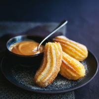 Churros with coconut dulce de leche