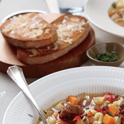 Ciabatta Parmesan toasts