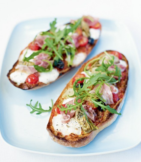 Ciabatta pizzas