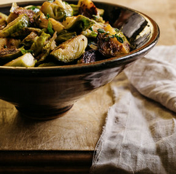 Cider-braised Brussels sprouts