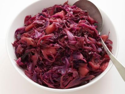 Cider-braised cabbage