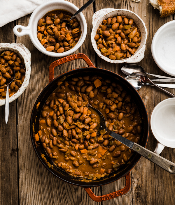 Cider braised pot-o-beans