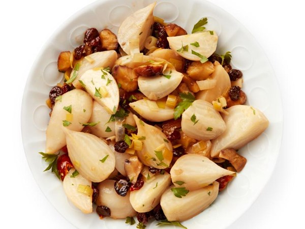  Cider-braised turnips and chestnuts 