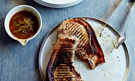 Cider-brined pork chop