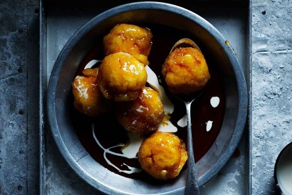 Cider caramel dumplings