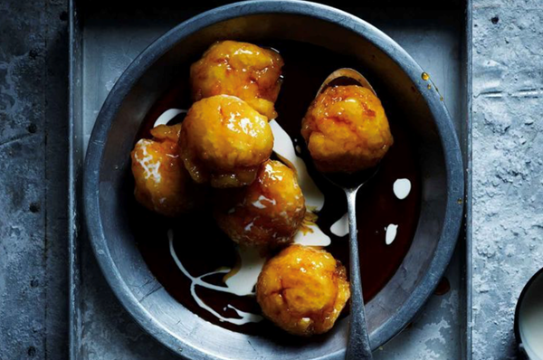 Cider caramel dumplings